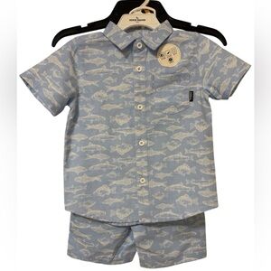 Eddie Bauer Kids Blue Fish Pattern Set